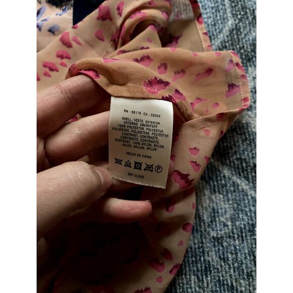 Anthropologie Dainty Sheer Lace Babydoll Coquette Twee Top Silky Ruffle Pink - Picture 4 of 5